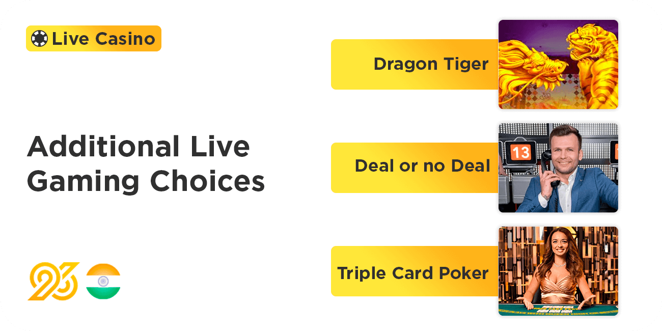 Additional Live Gaming Choices - 96In Casino